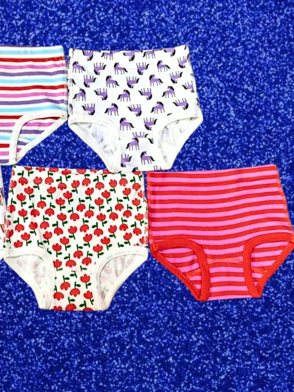 Cuddle Pack 1 Brief Panties Size XS Rainbow Unicorn Floral Stripes Multicolor